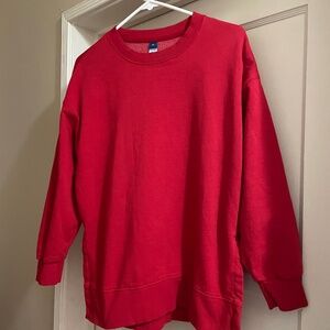 Red Oversize Sweatshirt